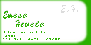 emese hevele business card